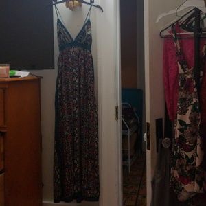 Fire Los Angeles empire waist maxi dress